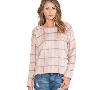 ¥|| J.O.A. LA || Checked Blush Pink Sweater