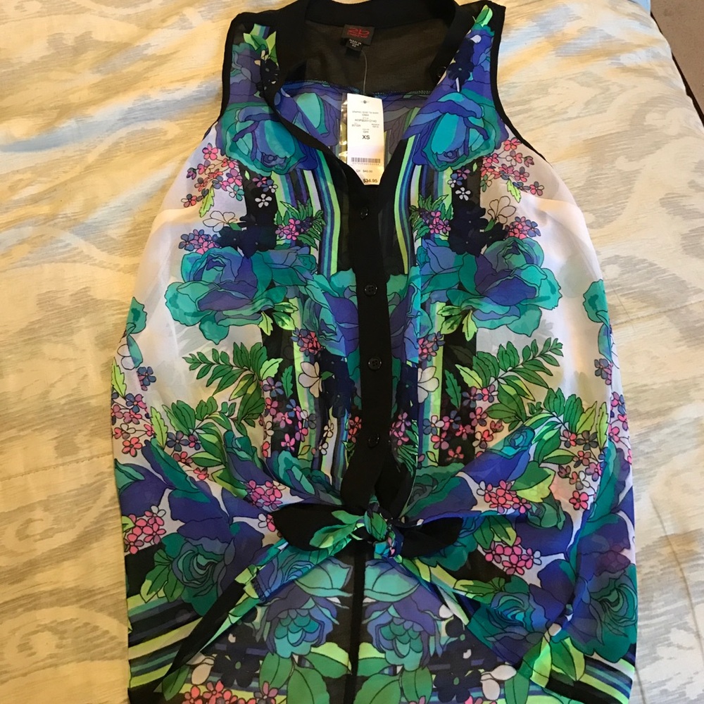 Floral knot blouse