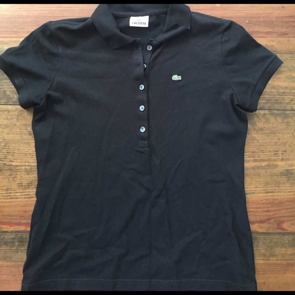 Black Lacoste button down