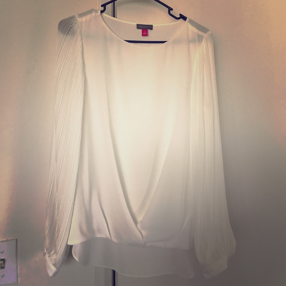 Vince camuto sheer blouse