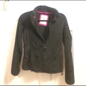 Black faux fur Aeropostale zip up