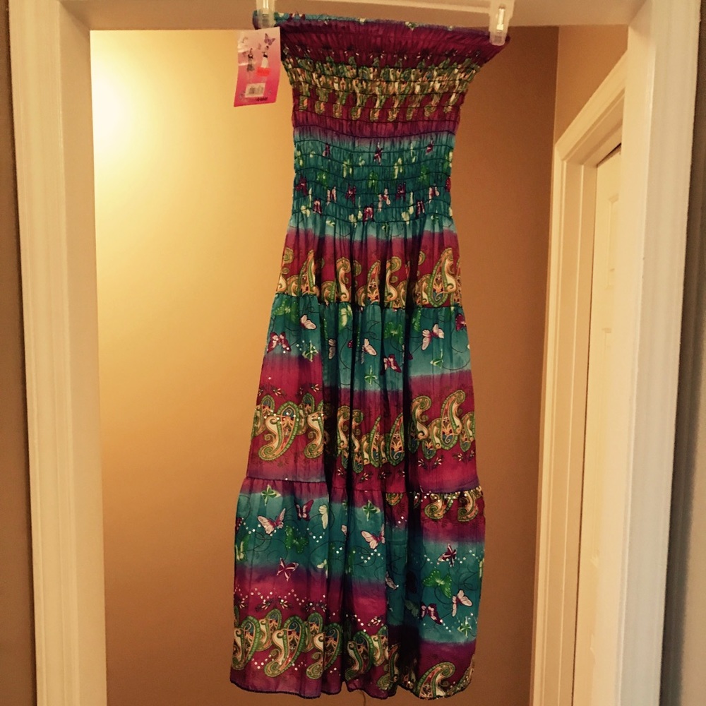Strapless summer dress