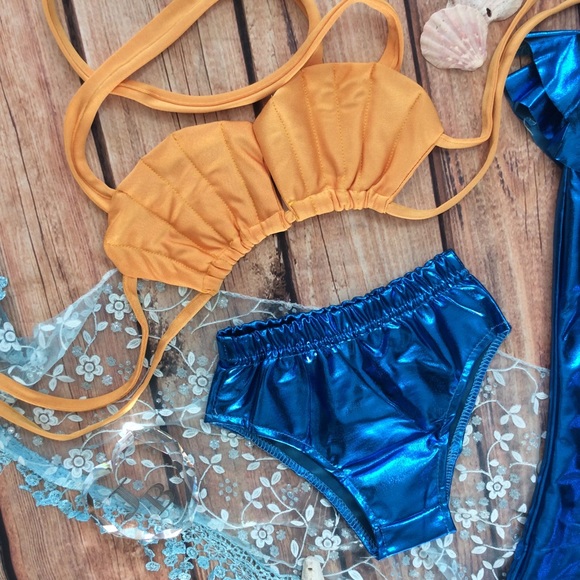 Girls Mermaid Princess Swimsuit & Cover up - Picture 2 of 4