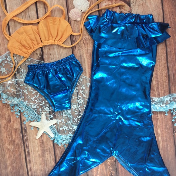 Girls Mermaid Princess Swimsuit & Cover up - Picture 4 of 4