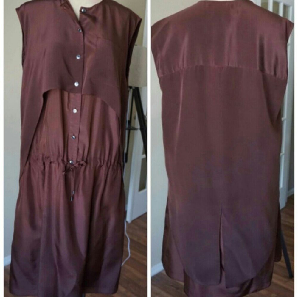Alexander Wang button down tiered silk dress NWOT