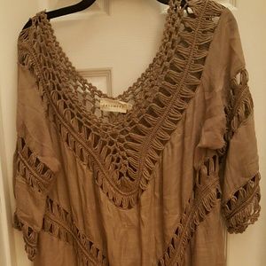 Crochet and cotton light weight top.