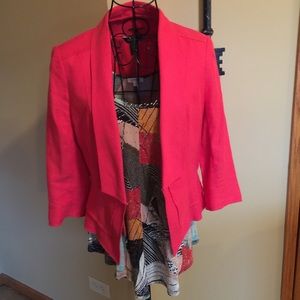 Coral Cropped Blazer 3/4 Sleeves