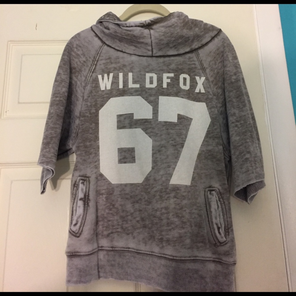 Wildfox cowl neck 3/4 sleeve sweatshirt