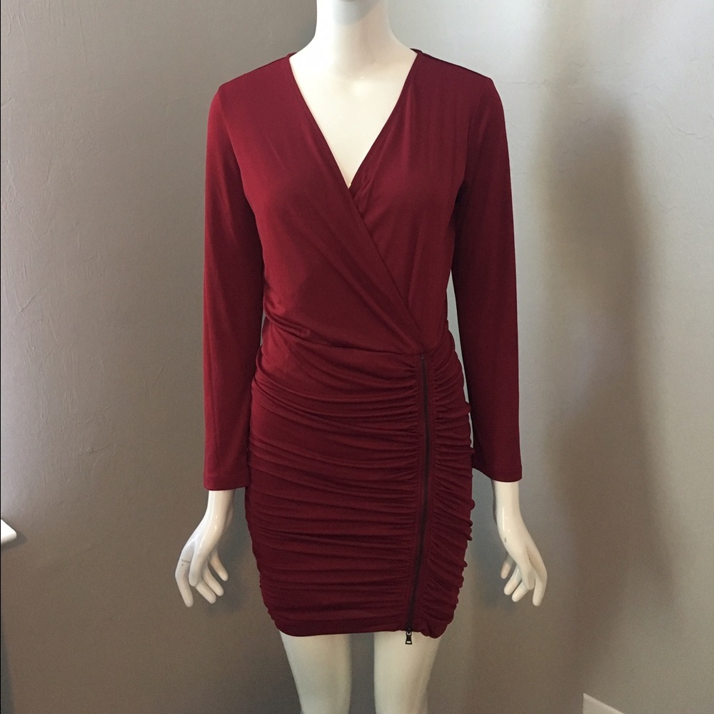 BCBGMAXAZRIA Dalton Zip Front Dress