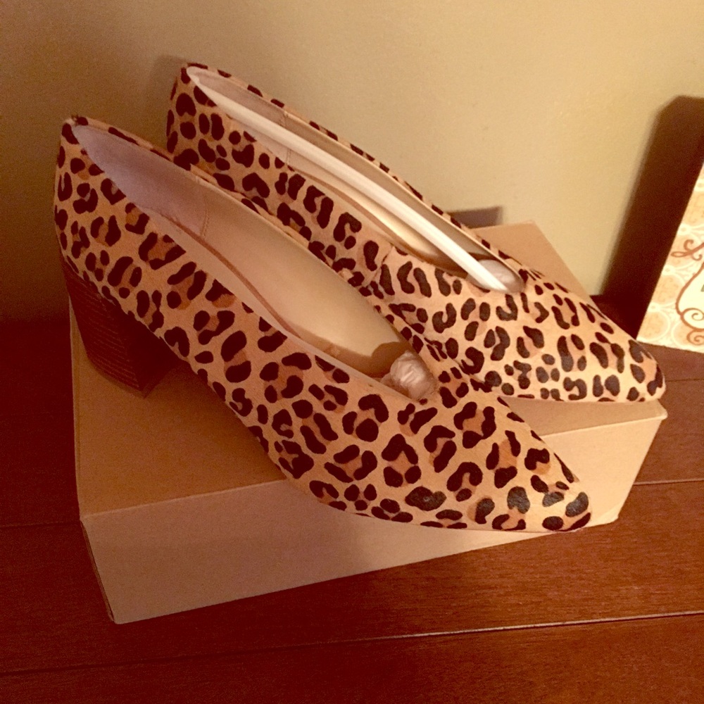 Zara leopard print block heel!