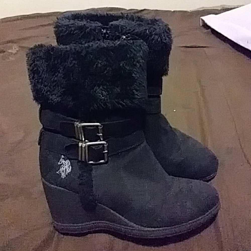 Black polo boots