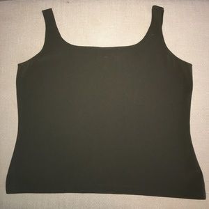 Ellen Tracy Green Stretch Cami Shell Blouse Sz 16