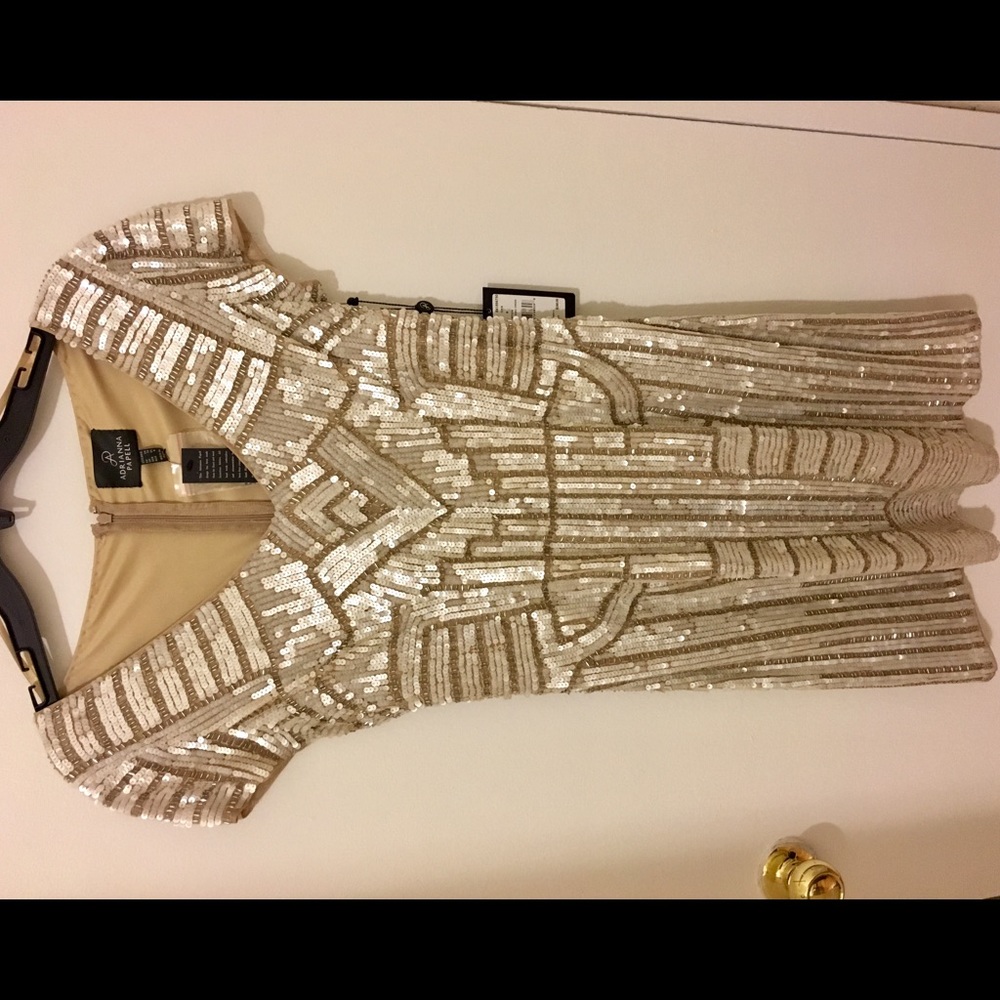 Adrianna Papell Sequin/Beaded Dress