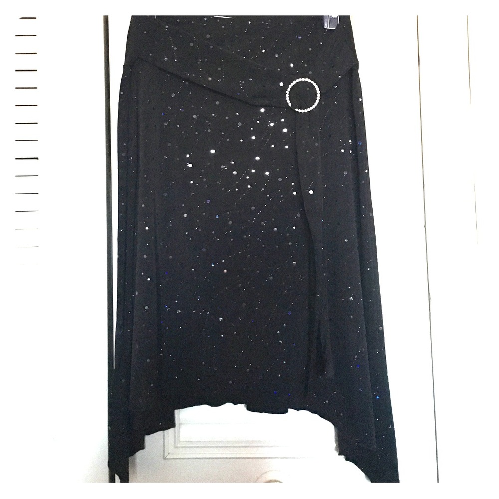 Black sequin skirt