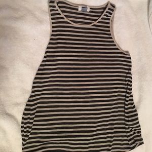 Old navy tan/ black strip tank