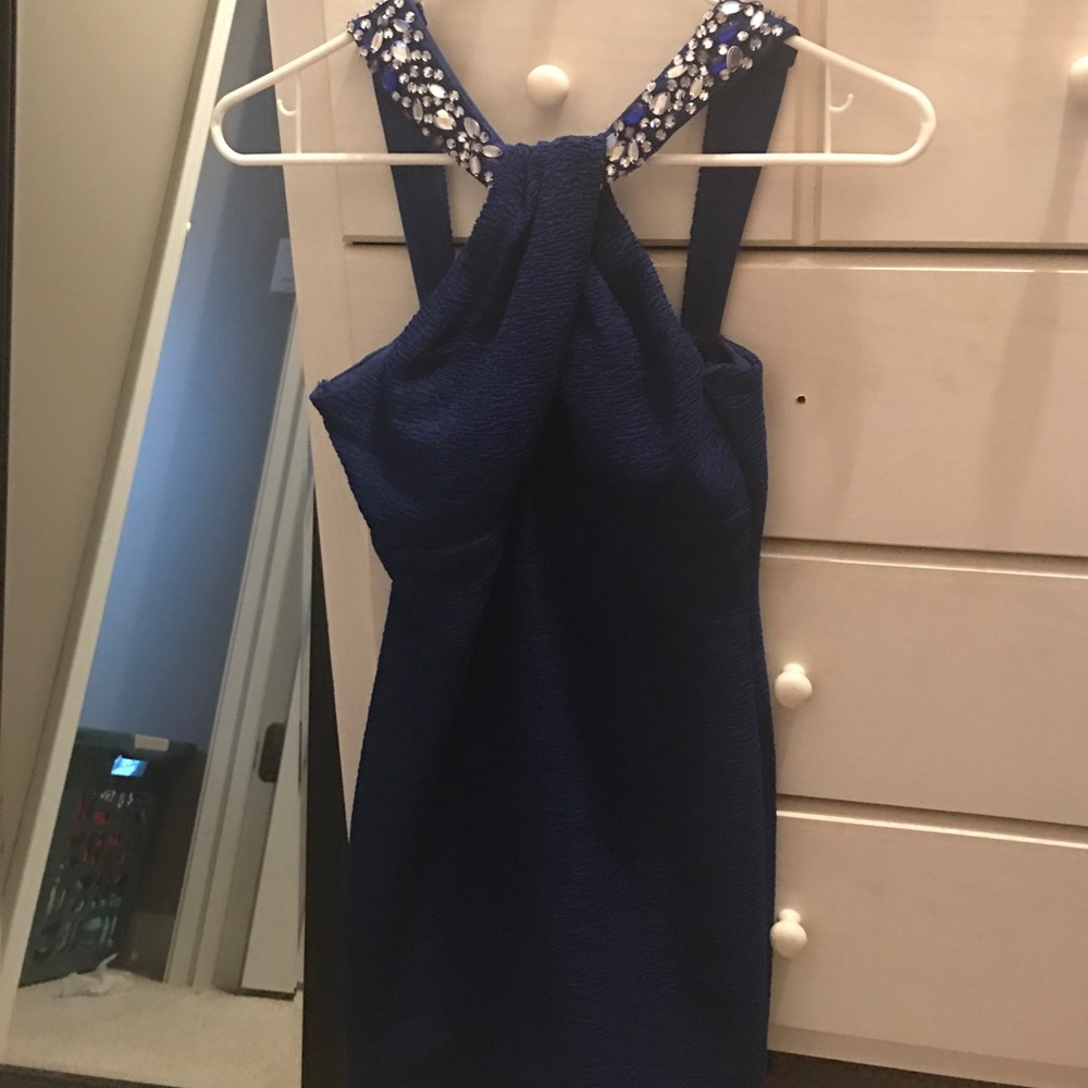 Blue beaded dress