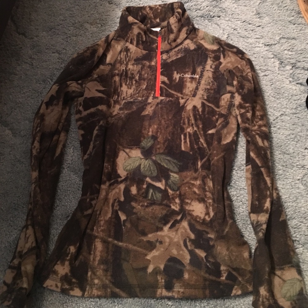 Columbia camo half zip
