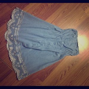 Blue sleeveless dress