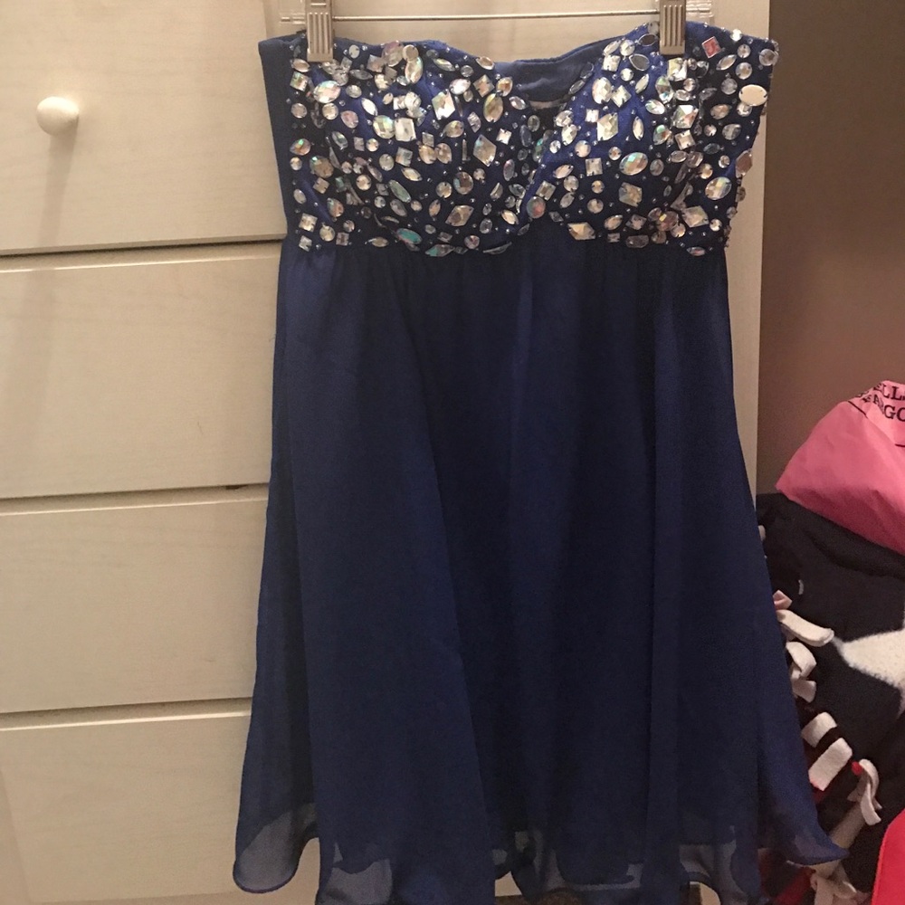 Blue beaded dress