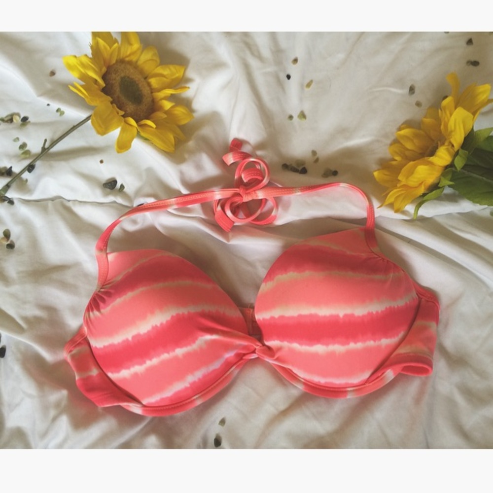 🌻 pink tie dye push up swim suit top🌻