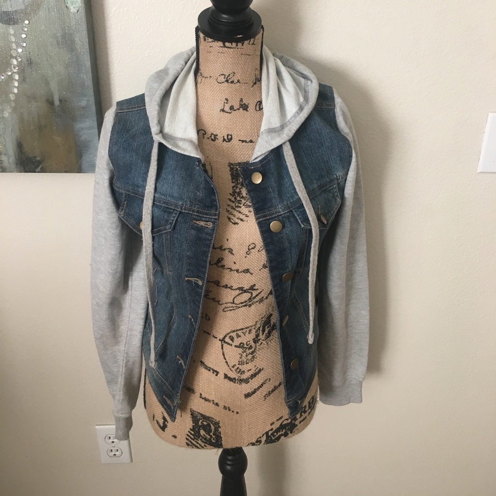 Denim Sweater jacket