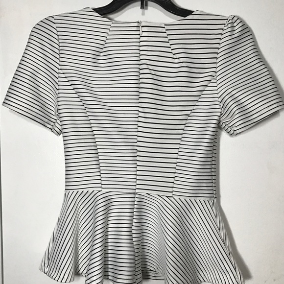 EUC Oxford Circus Structured Peplum Top - S - Picture 3 of 4