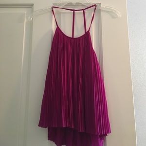 Fuschia, open back going out top