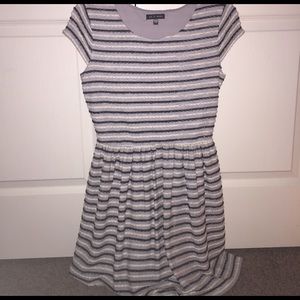 Black and white striped grey dress as u wish