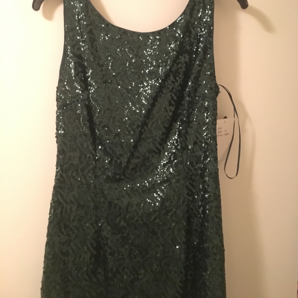 Green sequin dress