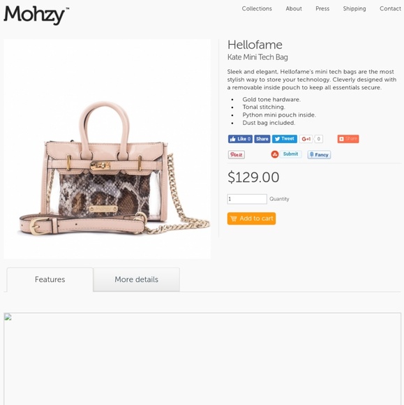 NWT Kate Mini Tech Bag by Mohzy - Picture 8 of 8