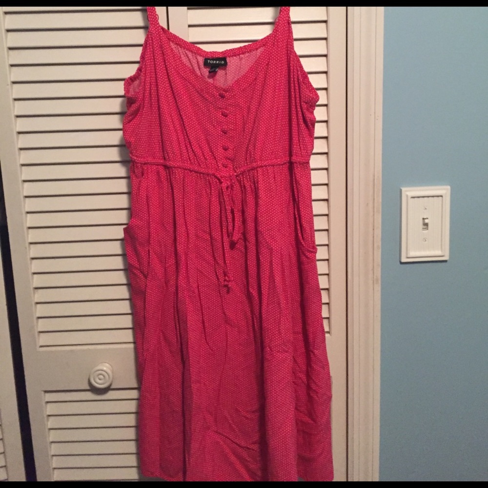 Torrid Pink Polka Dot dress