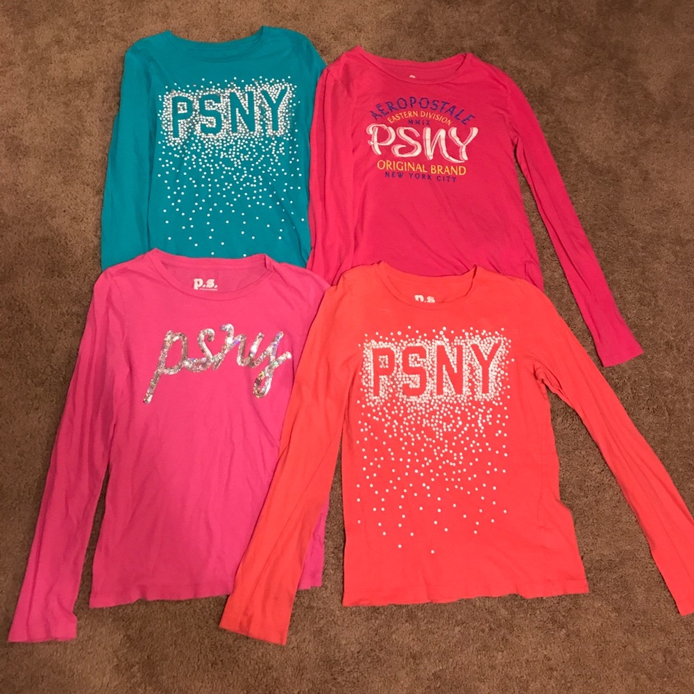 Set of 4 PSNY girls shirts