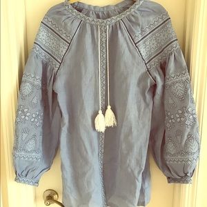 Ukrainian unisex vyshyvanka . National costume.