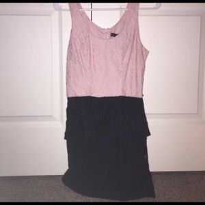 Pink and black dress