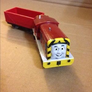 Salty the train with red tender