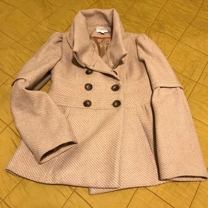 LOFT Beige Pea Coat