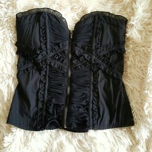Bebe black Corset Top XS