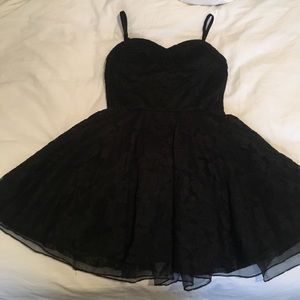 black floral print dress strapless (optional)