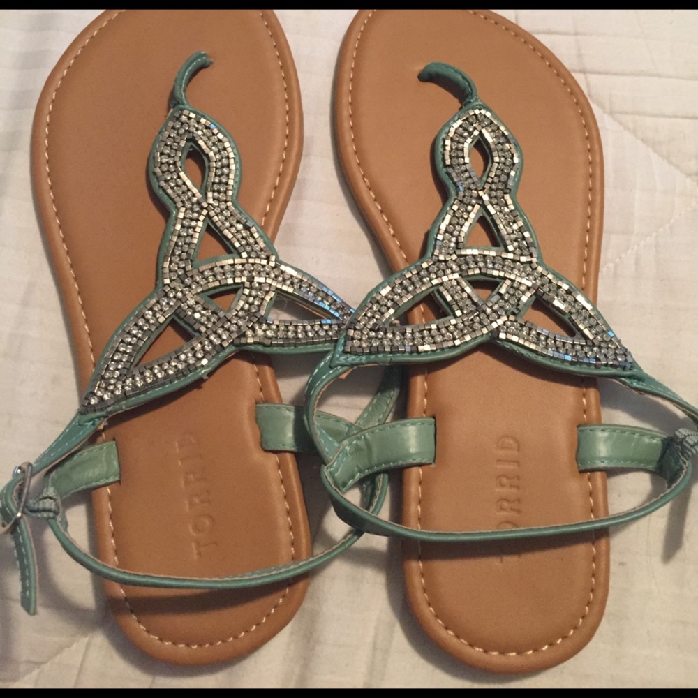 Turquoise sandals