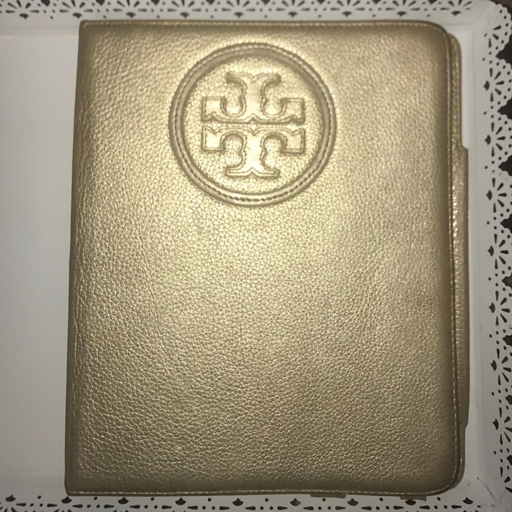 Tory Burch gold iPad case