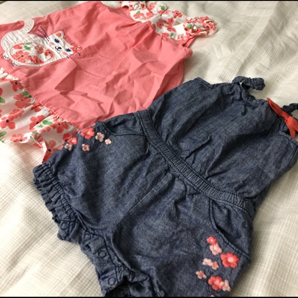 BUNDLE ONLY Gymboree cherry blossom dress & romper