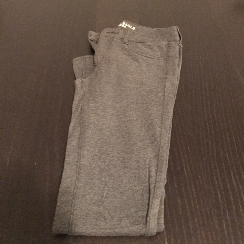 Gray American Eagle Stretch Jegging