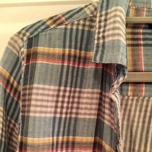 Light Teal BDG Plaid Shirt