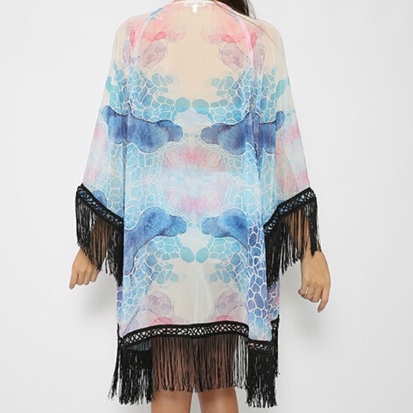 Chiffon Kimono Coverup - S - Picture 2 of 5