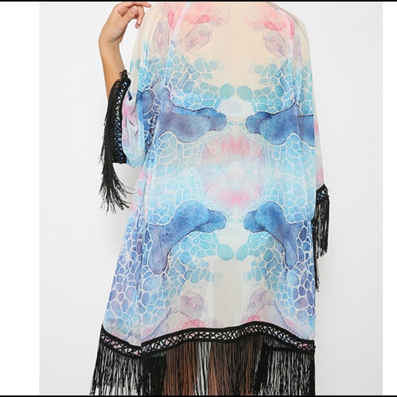 Chiffon Kimono Coverup - S - Picture 4 of 5