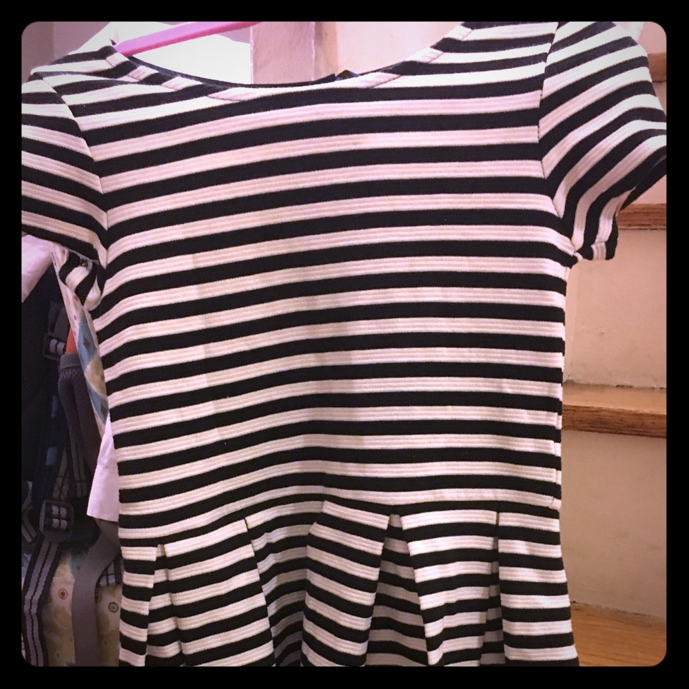 Black and white striped Polo dress