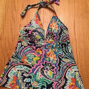 RL paisley tankini top