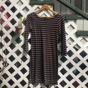 Club Monaco blue and tan dress