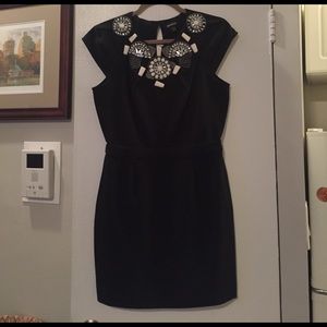 Size S Bebe black embellished dress.