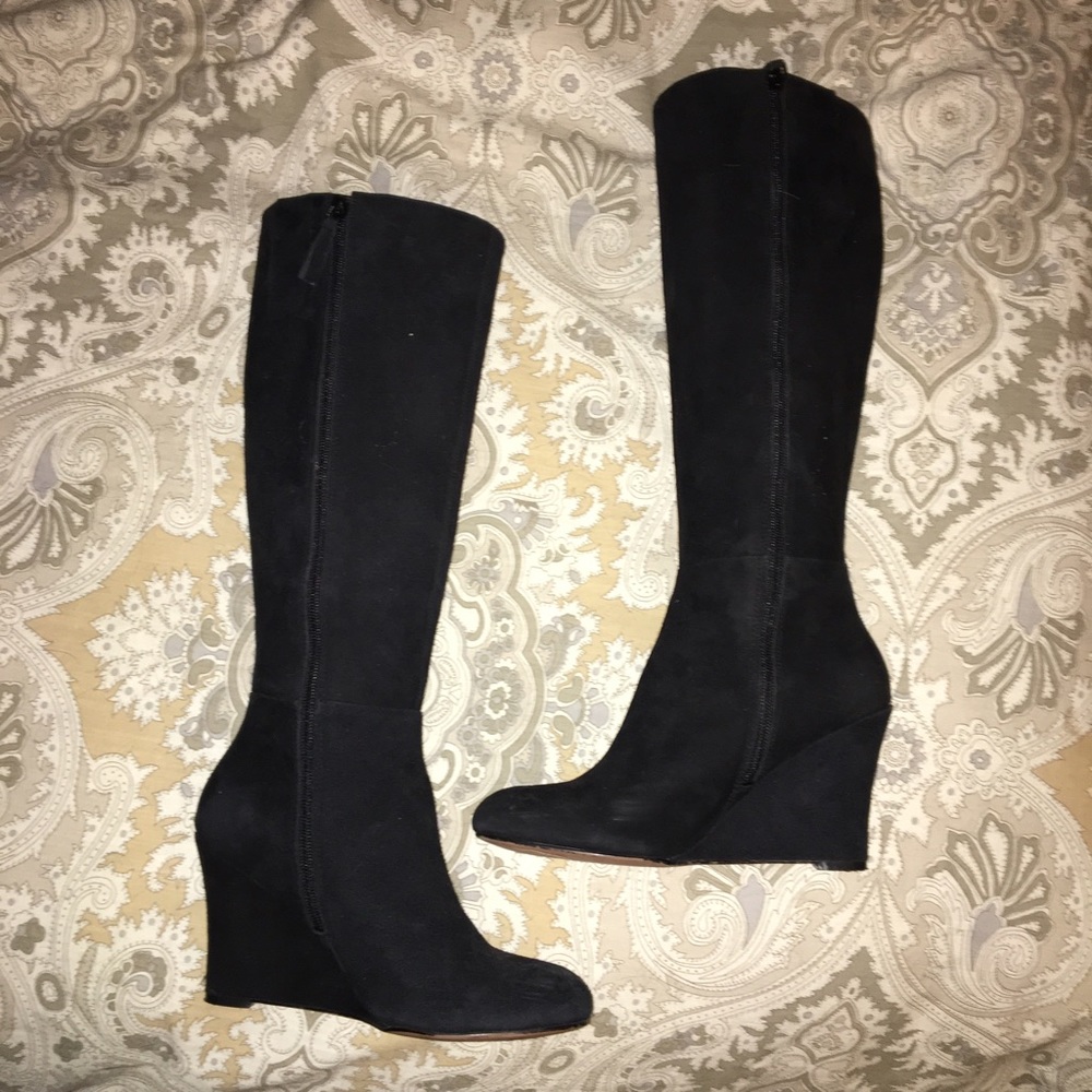 Nine West Suede Wedge Boots